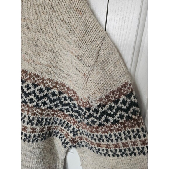 Pendleton woolen mills nordic print crewneck sweater beige L - Picture 4 of 9